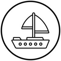 Yachting Icon Style vector