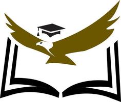 Book icons and birds symbolize the world of advanced and quality education. vector