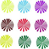 conjunto de mandala de formas coloridas. vector