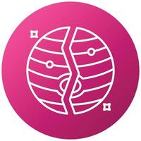 Planet Destoryed Icon Style vector