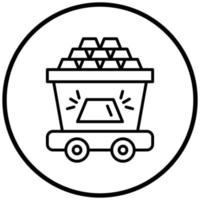 Gold Cart Icon Style vector