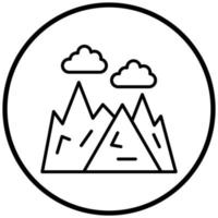 Wild Mountain Icon Style vector