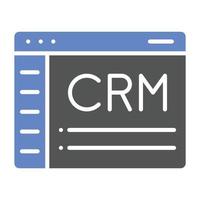 estilo de icono crm vector