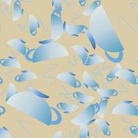 Seamless background with blue cups. vector