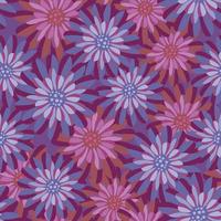 Seamless background with chrysanthemums. Vector. vector