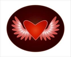 Heart with wings. Symbol, logo. vector