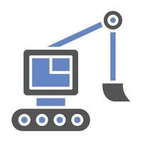 Excavator Icon Style vector