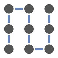 Pattern Lock Icon Style vector