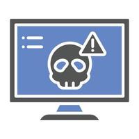 Computer Hacked Icon Style vector