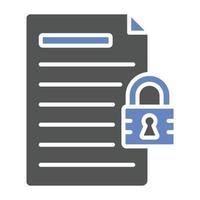 Document Locked Icon Style vector