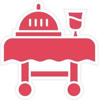 Serving Cart Icon Style vector