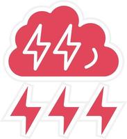 Thunderstorm Icon Style vector