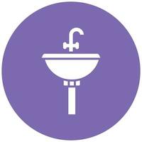 Hair Wash Sink Icon Style vector