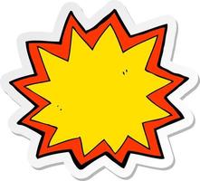 sticker of a cartoon explosion vector