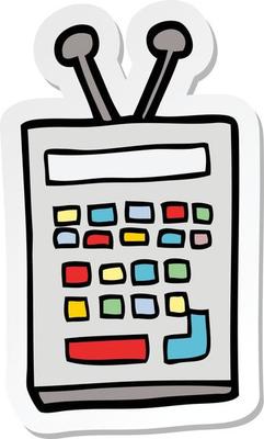 sticker of a cartoon scientific instrument