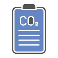 Carbon dioxide Report Icon Style vector