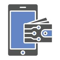 Digital Wallet Icon Style vector