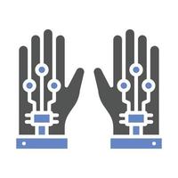 Wired Gloves Icon Style vector