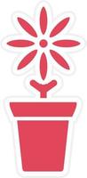 Flower Pot Icon Style vector