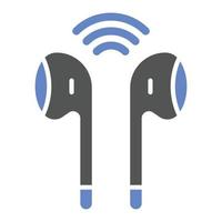 Wireless Earphones Icon Style vector