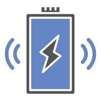 Wireles Battery Icon Style vector