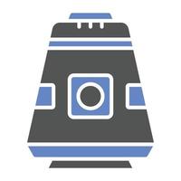 estilo de icono de cápsula espacial vector