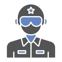 estilo de icono de piloto del ejército vector