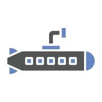 estilo de icono de submarino del ejército vector