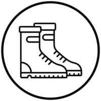 estilo de icono de botas agrícolas vector