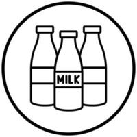 Milk Bottles Icon Style vector