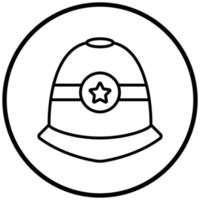 Police Helmet Icon Style vector