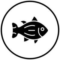 estilo de icono de salmón vector