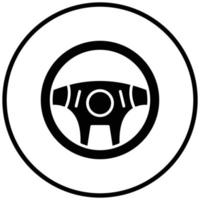 Steering Wheel Icon Style vector
