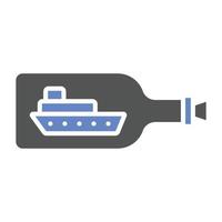 Ship Bottle Icon Style vector