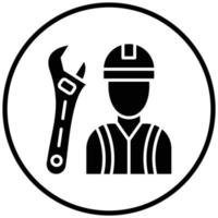 Construction Worker Icon Style vector