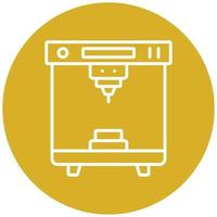 3d Printer Icon Style vector