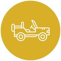 estilo de icono de coche del ejército vector