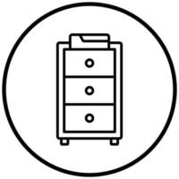 Filing Cabinet Icon Style vector