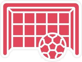 estilo de icono de gol de fútbol vector