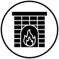 Fireplace Icon Style vector