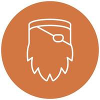 Pirate Beard Icon Style vector