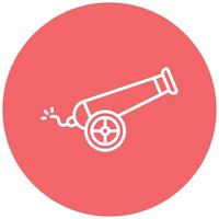 Pirate Cannon Icon Style vector
