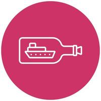 Ship Bottle Icon Style vector
