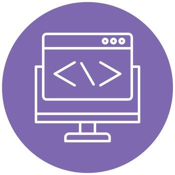 estilo de icono de programación web vector