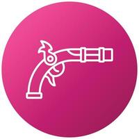 Pirate Gun Icon Style vector