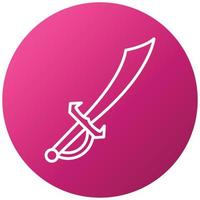 estilo de icono de cuchillo pirata vector