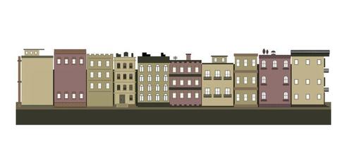 ilustración de diseño de paisaje de ciudad clásica vector
