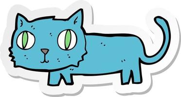 sticker of a cartoon cat vector