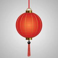 Chinese hanging red lanterns vector