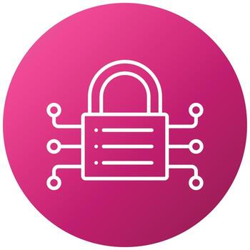 Data Encryption Icon Style vector